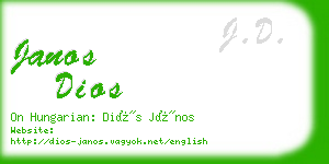 janos dios business card